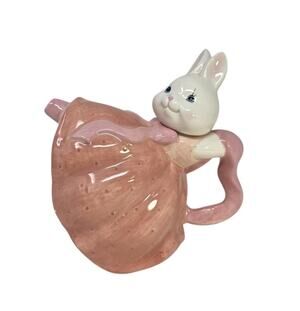 Vintage Ballerina Bunny Teapot The Good Company Applause Pink Rabbit